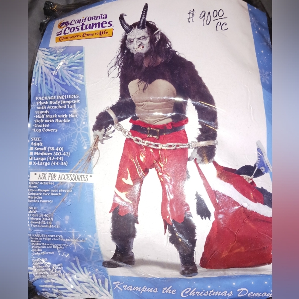 Krampus adult costume size l
